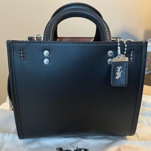 Coach Rogue 20 in Black Glovetanned Leather